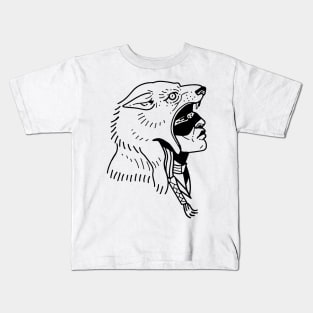 Wolf Man Wild Nature Hunter Kids T-Shirt